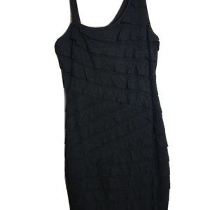 BCX Womens Medium Black Dress, Asymmetrical Straps